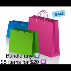 💟 Bundle five items listed for $5
